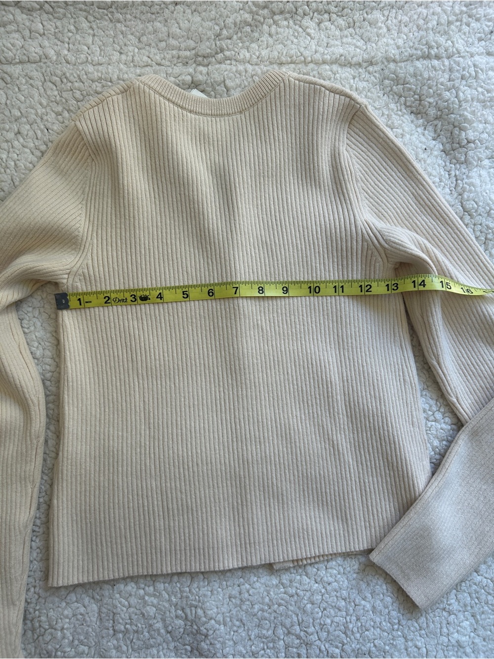 NWT Sezane Kylie Cardigan Cream Cotton Blend M - Picture 7 of 9